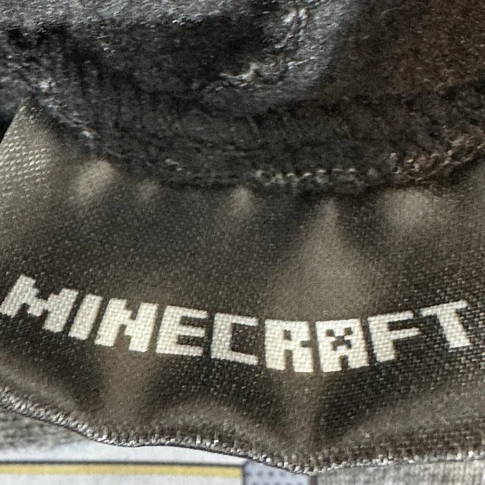 Adidas Minecraft Youth Boys Hoodie Pullover Sweatshirt Gray, Size Large (10/12)
